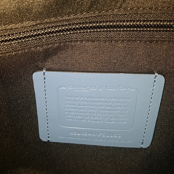 Coach Keith Haring West Backpack Blue Hula Print - Picture 8 of 8